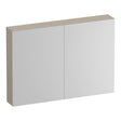 BRAUER Impress Deluxe spiegelkast 100 met interne en externe verlichting 2 dubbelzijdige spiegeldeuren mat beige SK-IMD100MB