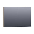 BRAUER Impress Deluxe spiegelkast 100 met interne en externe verlichting 2 dubbelzijdige spiegeldeuren mat taupe SK-IMD100MT