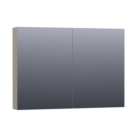 BRAUER Impress Deluxe spiegelkast 100 met interne en externe verlichting 2 dubbelzijdige spiegeldeuren mat taupe SK-IMD100MT