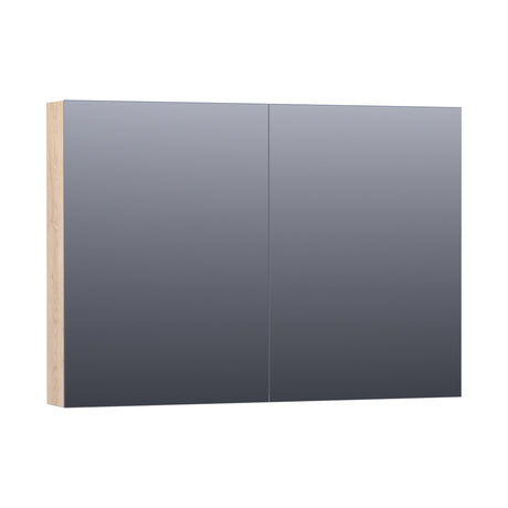BRAUER Impress Deluxe spiegelkast 100 met interne en externe verlichting 2 dubbelzijdige spiegeldeuren Sunlit SK-IMD100SL