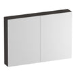 BRAUER Impress Deluxe spiegelkast 100 met interne en externe verlichting 2 dubbelzijdige spiegeldeuren Timber Anthracite SK-IMD100TA