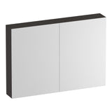 BRAUER Impress Deluxe spiegelkast 100 met interne en externe verlichting 2 dubbelzijdige spiegeldeuren Timber Anthracite SK-IMD100TA