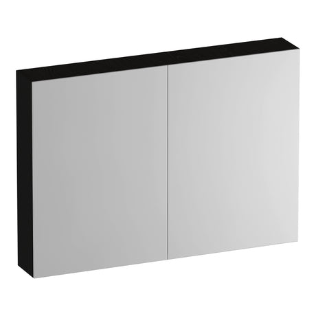 BRAUER Impress Deluxe spiegelkast 100 met interne en externe verlichting 2 dubbelzijdige spiegeldeuren Timber Black SK-IMD100TB