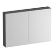 BRAUER Impress Deluxe spiegelkast 100 met interne en externe verlichting 2 dubbelzijdige spiegeldeuren Timber Grey SK-IMD100TG