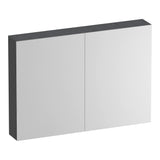 BRAUER Impress Deluxe spiegelkast 100 met interne en externe verlichting 2 dubbelzijdige spiegeldeuren Timber Grey SK-IMD100TG