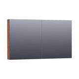 BRAUER Impress Deluxe spiegelkast 120 met interne en externe verlichting 2 dubbelzijdige spiegeldeuren Forest Cacao SK-IMD120FC
