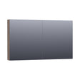 BRAUER Impress Deluxe spiegelkast 120 met interne en externe verlichting 2 dubbelzijdige spiegeldeuren Grove SK-IMD120GR