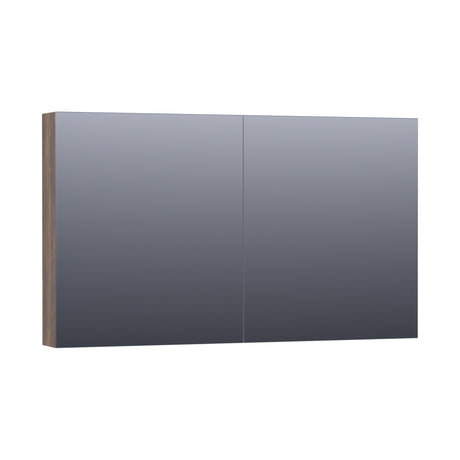 BRAUER Impress Deluxe spiegelkast 120 met interne en externe verlichting 2 dubbelzijdige spiegeldeuren Grove SK-IMD120GR