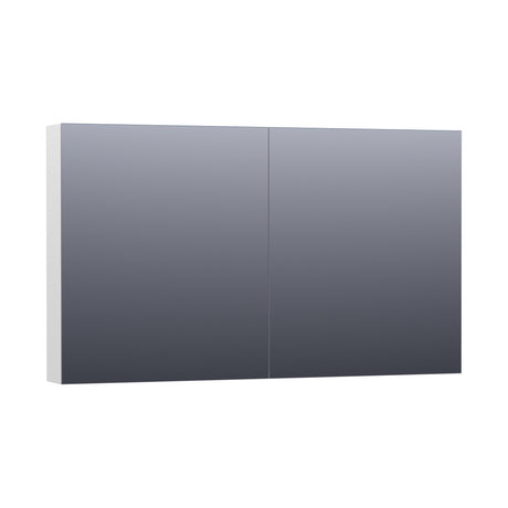 BRAUER Impress Deluxe spiegelkast 120 met interne en externe verlichting 2 dubbelzijdige spiegeldeuren hoogglans wit SK-IMD120HW