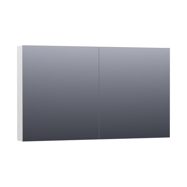 BRAUER Impress Deluxe spiegelkast 120 met interne en externe verlichting 2 dubbelzijdige spiegeldeuren hoogglans wit SK-IMD120HW