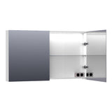 BRAUER Impress Deluxe spiegelkast 120 met interne en externe verlichting 2 dubbelzijdige spiegeldeuren hoogglans wit SK-IMD120HW