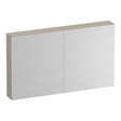 BRAUER Impress Deluxe spiegelkast 120 met interne en externe verlichting 2 dubbelzijdige spiegeldeuren mat beige SK-IMD120MB