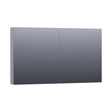 BRAUER Impress Deluxe spiegelkast 120 met interne en externe verlichting 2 dubbelzijdige spiegeldeuren mat grijs SK-IMD120MG