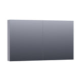 BRAUER Impress Deluxe spiegelkast 120 met interne en externe verlichting 2 dubbelzijdige spiegeldeuren mat grijs SK-IMD120MG