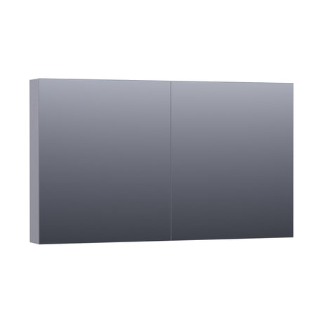 BRAUER Impress Deluxe spiegelkast 120 met interne en externe verlichting 2 dubbelzijdige spiegeldeuren mat grijs SK-IMD120MG
