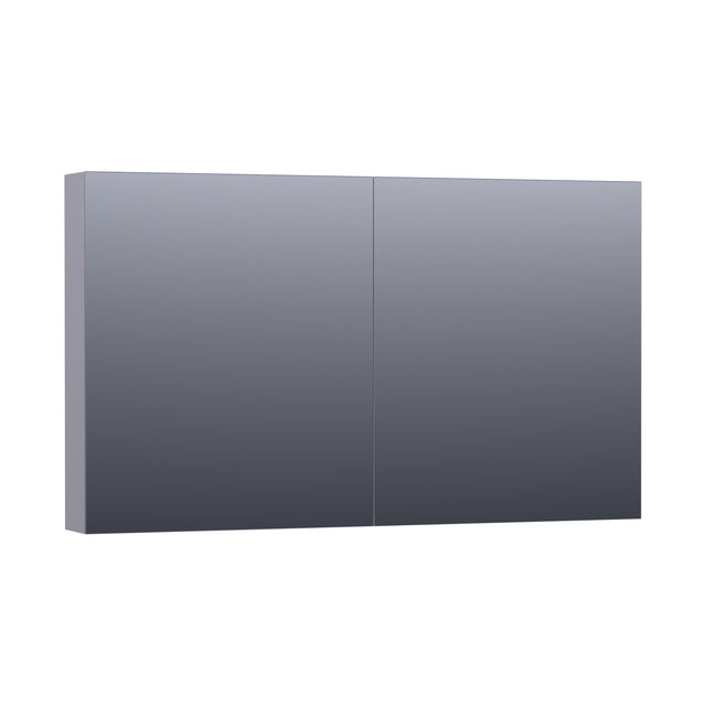 BRAUER Impress Deluxe spiegelkast 120 met interne en externe verlichting 2 dubbelzijdige spiegeldeuren mat grijs SK-IMD120MG