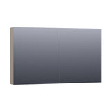 BRAUER Impress Deluxe spiegelkast 120 met interne en externe verlichting 2 dubbelzijdige spiegeldeuren mat taupe SK-IMD120MT