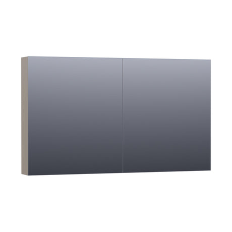 BRAUER Impress Deluxe spiegelkast 120 met interne en externe verlichting 2 dubbelzijdige spiegeldeuren mat taupe SK-IMD120MT