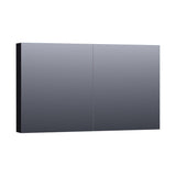 BRAUER Impress Deluxe spiegelkast 120 met interne en externe verlichting 2 dubbelzijdige spiegeldeuren mat zwart SK-IMD120MZ