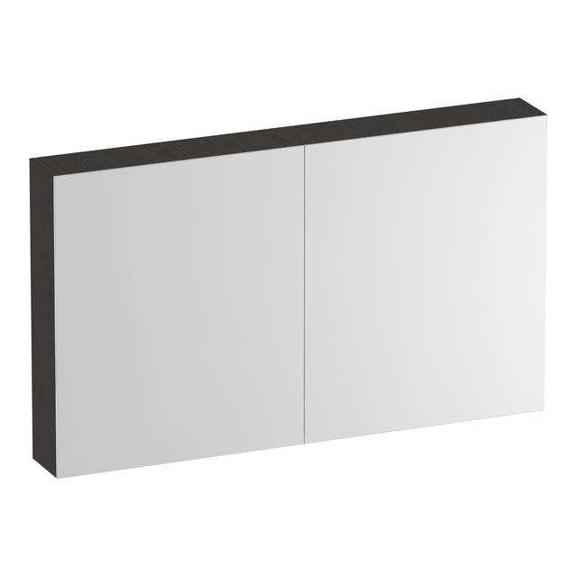 BRAUER Impress Deluxe spiegelkast 120 met interne en externe verlichting 2 dubbelzijdige spiegeldeuren Timber Anthracite SK-IMD120TA