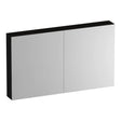 BRAUER Impress Deluxe spiegelkast 120 met interne en externe verlichting 2 dubbelzijdige spiegeldeuren Timber Black SK-IMD120TB
