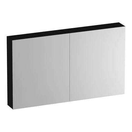 BRAUER Impress Deluxe spiegelkast 120 met interne en externe verlichting 2 dubbelzijdige spiegeldeuren Timber Black SK-IMD120TB