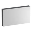 BRAUER Impress Deluxe spiegelkast 120 met interne en externe verlichting 2 dubbelzijdige spiegeldeuren Timber Grey SK-IMD120TG