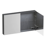 BRAUER Impress Deluxe spiegelkast 120 met interne en externe verlichting 2 dubbelzijdige spiegeldeuren Timber Grey SK-IMD120TG