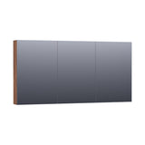 BRAUER Impress Deluxe spiegelkast 140 met interne en externe verlichting 3 dubbelzijdige spiegeldeuren Forest Cacao SK-IMD140FC