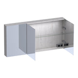 BRAUER Impress Deluxe spiegelkast 140 met interne en externe verlichting 3 dubbelzijdige spiegeldeuren Forest Seashell SK-IMD140FS