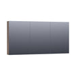 BRAUER Impress Deluxe spiegelkast 140 met interne en externe verlichting 3 dubbelzijdige spiegeldeuren Grove SK-IMD140GR