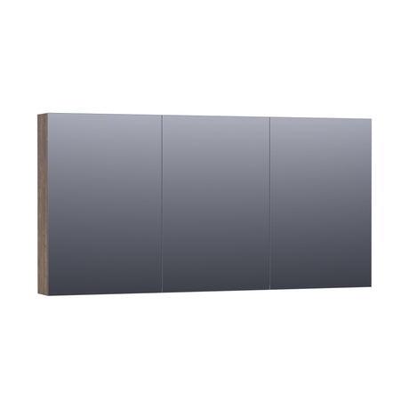 BRAUER Impress Deluxe spiegelkast 140 met interne en externe verlichting 3 dubbelzijdige spiegeldeuren Grove SK-IMD140GR