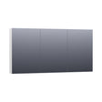 BRAUER Impress Deluxe spiegelkast 140 met interne en externe verlichting 3 dubbelzijdige spiegeldeuren hoogglans wit SK-IMD140HW