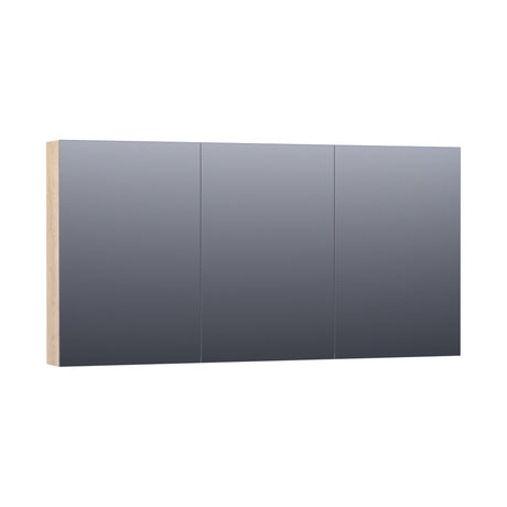 BRAUER Impress Deluxe spiegelkast 140 met interne en externe verlichting 3 dubbelzijdige spiegeldeuren Sunlit SK-IMD140SL