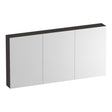 BRAUER Impress Deluxe spiegelkast 140 met interne en externe verlichting 3 dubbelzijdige spiegeldeuren Timber Anthracite SK-IMD140TA