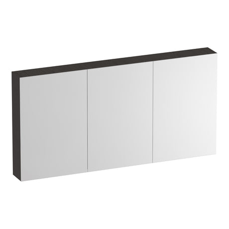 BRAUER Impress Deluxe spiegelkast 140 met interne en externe verlichting 3 dubbelzijdige spiegeldeuren Timber Anthracite SK-IMD140TA