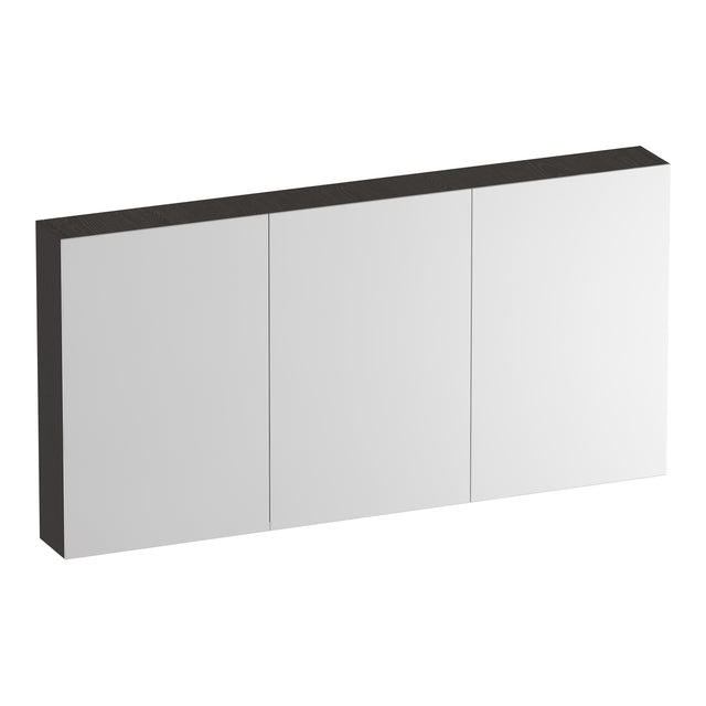 BRAUER Impress Deluxe spiegelkast 140 met interne en externe verlichting 3 dubbelzijdige spiegeldeuren Timber Anthracite SK-IMD140TA