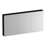 BRAUER Impress Deluxe spiegelkast 140 met interne en externe verlichting 3 dubbelzijdige spiegeldeuren Timber Black SK-IMD140TB