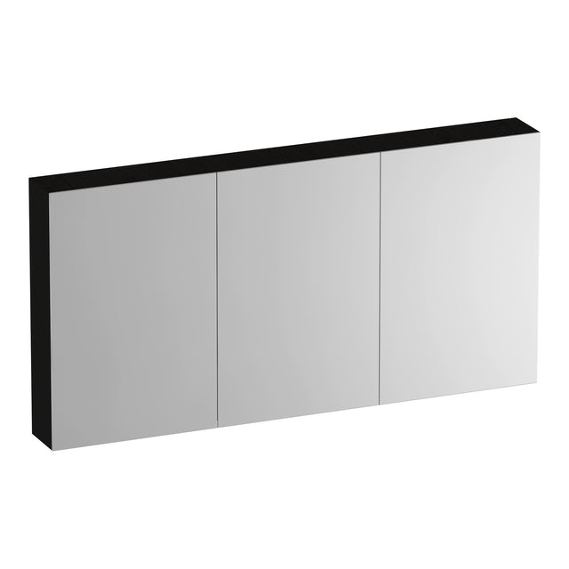 BRAUER Impress Deluxe spiegelkast 140 met interne en externe verlichting 3 dubbelzijdige spiegeldeuren Timber Black SK-IMD140TB
