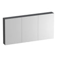 BRAUER Impress Deluxe spiegelkast 140 met interne en externe verlichting 3 dubbelzijdige spiegeldeuren Timber Grey SK-IMD140TG