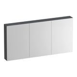 BRAUER Impress Deluxe spiegelkast 140 met interne en externe verlichting 3 dubbelzijdige spiegeldeuren Timber Grey SK-IMD140TG