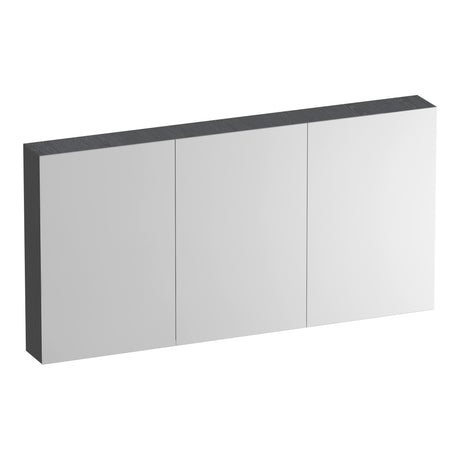 BRAUER Impress Deluxe spiegelkast 140 met interne en externe verlichting 3 dubbelzijdige spiegeldeuren Timber Grey SK-IMD140TG