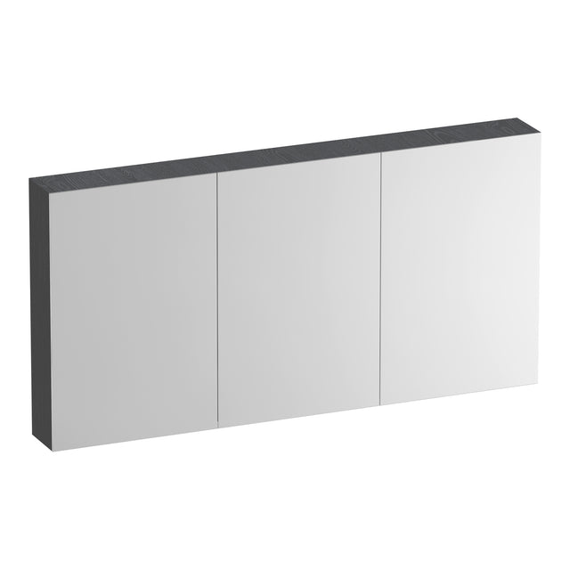 BRAUER Impress Deluxe spiegelkast 140 met interne en externe verlichting 3 dubbelzijdige spiegeldeuren Timber Grey SK-IMD140TG