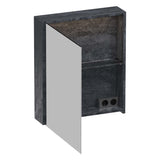 BRAUER Impress Deluxe spiegelkast 60 met interne en externe verlichting 1 linksdraaiende dubbelzijdige spiegeldeur Damascus SK-IMD60LDA