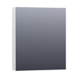 BRAUER Impress Deluxe spiegelkast 60 met interne en externe verlichting 1 linksdraaiende dubbelzijdige spiegeldeur hoogglans wit SK-IMD60LHW