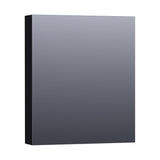 BRAUER Impress Deluxe spiegelkast 60 met interne en externe verlichting 1 linksdraaiende dubbelzijdige spiegeldeur mat zwart SK-IMD60LMZ