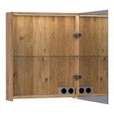 BRAUER Impress Deluxe spiegelkast 60 met interne en externe verlichting 1 rechtsdraaiende dubbelzijdige spiegeldeur Chateau SK-IMD60RCH