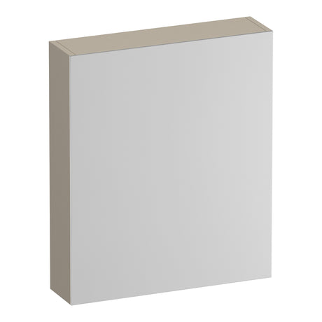 BRAUER Impress Deluxe spiegelkast 60 met interne en externe verlichting 1 rechtsdraaiende dubbelzijdige spiegeldeur mat beige SK-IMD60RMB