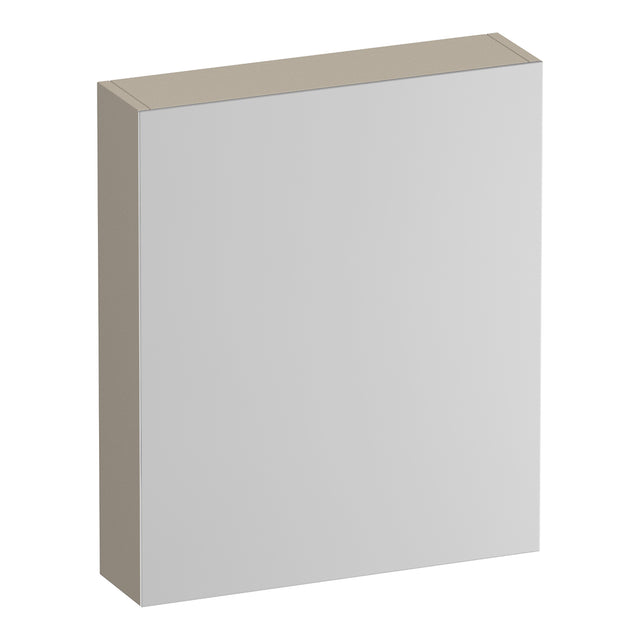 BRAUER Impress Deluxe spiegelkast 60 met interne en externe verlichting 1 rechtsdraaiende dubbelzijdige spiegeldeur mat beige SK-IMD60RMB