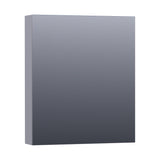 BRAUER Impress Deluxe spiegelkast 60 met interne en externe verlichting 1 rechtsdraaiende dubbelzijdige spiegeldeur mat grijs SK-IMD60RMG